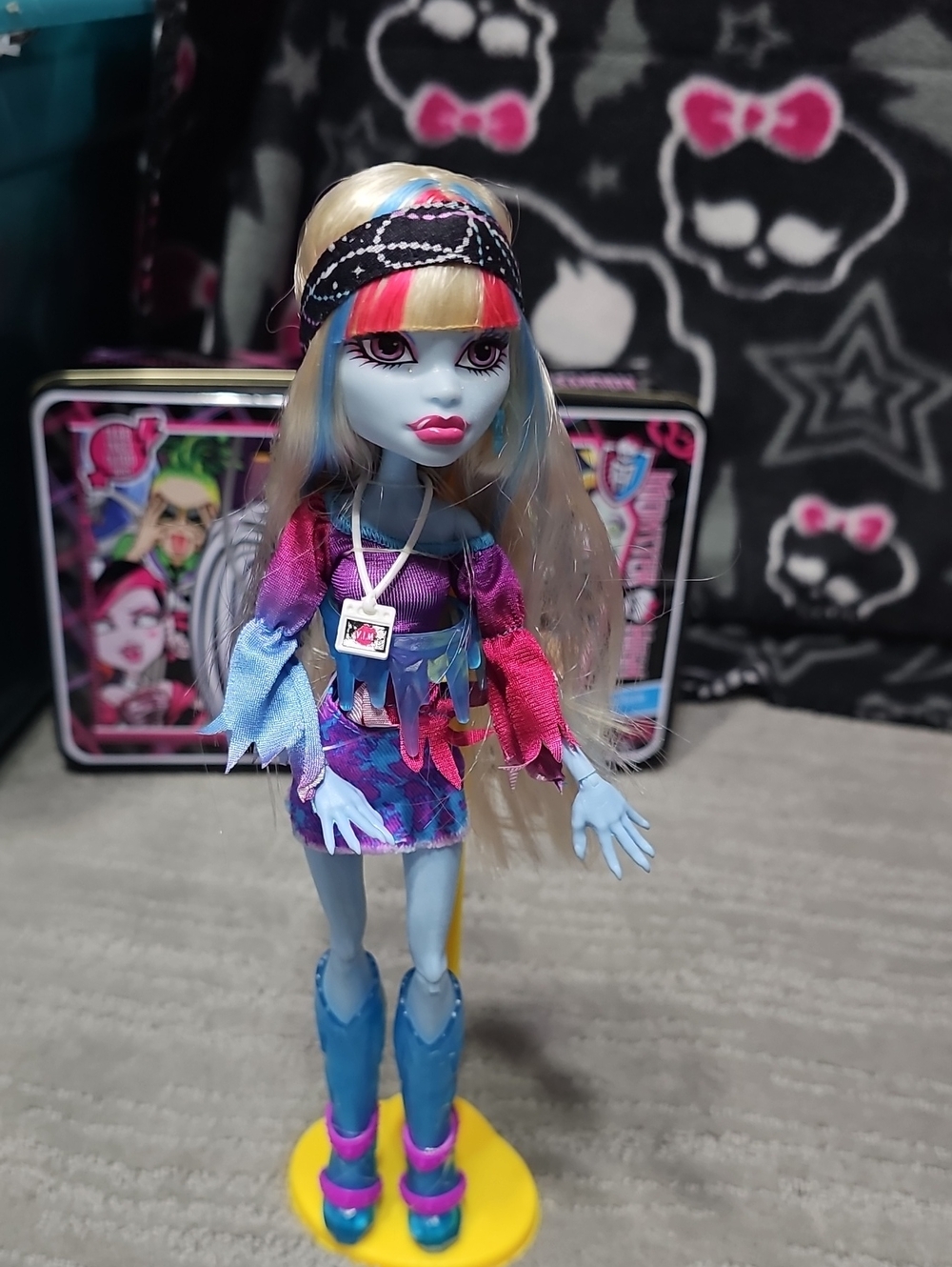Monster High G1 Music Festival Abbey Bominable Mattel (OOB) Original Access. VTG